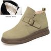 Fashion AIYUQI Women Winter Shoes Suede Genuine Leather 2025 New Flat Natural Wool Warm Shoes Women Anti-Slip Women Shoes