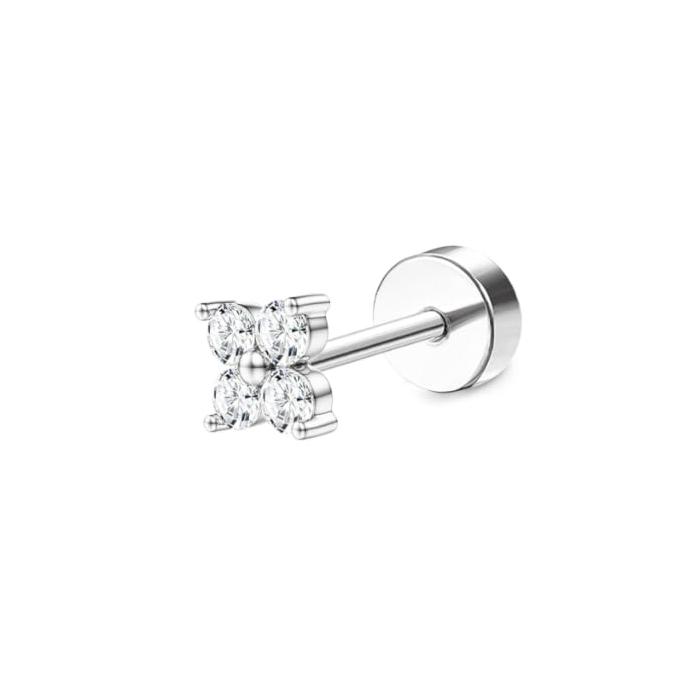 Bobisty Surgical Steel Flat Back Earrings for Women Helix Stud Hoop Earrings Cartilage Earrings Tragus Helix Piercing Jewelry