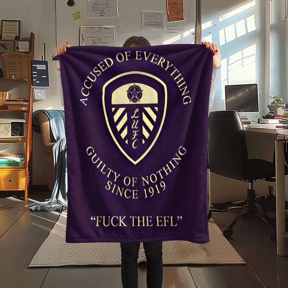 1PC Leeds United Patterned Flannel Blanket Suitable For All Seasons for Home Decor Warmth and Comfort Gifts Holiday Present