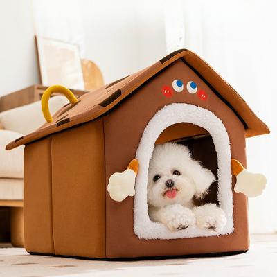 House Nest Three-dimensional Small Hands and Eyes Small Medium and Large Dogs and Cats Autumn and Winter Closed Dog House and Cat Nest