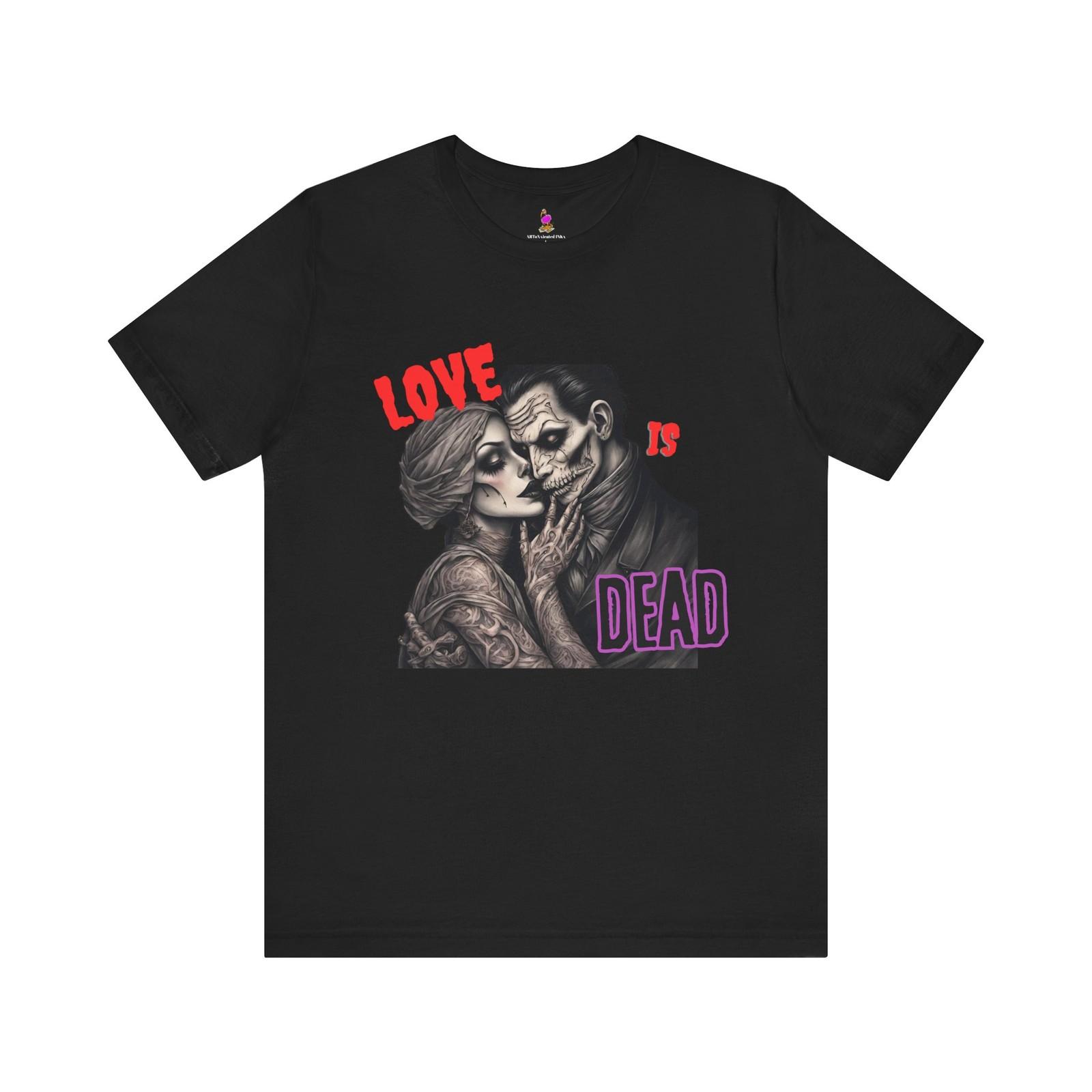 Love is Dead Shirt, Creepy Hopeless Romantic Zombie Love Gothic Girls Tshirt S разноцветный