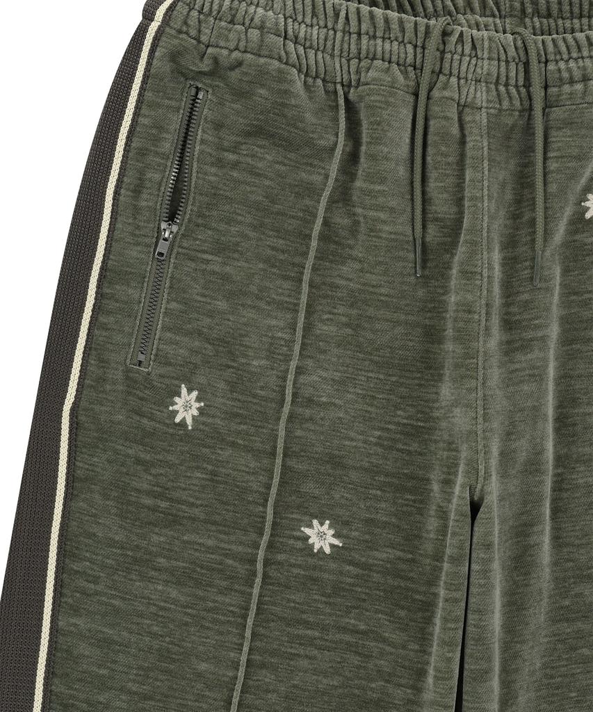 Sun Love Velor Twinkle Track Pants Khaki