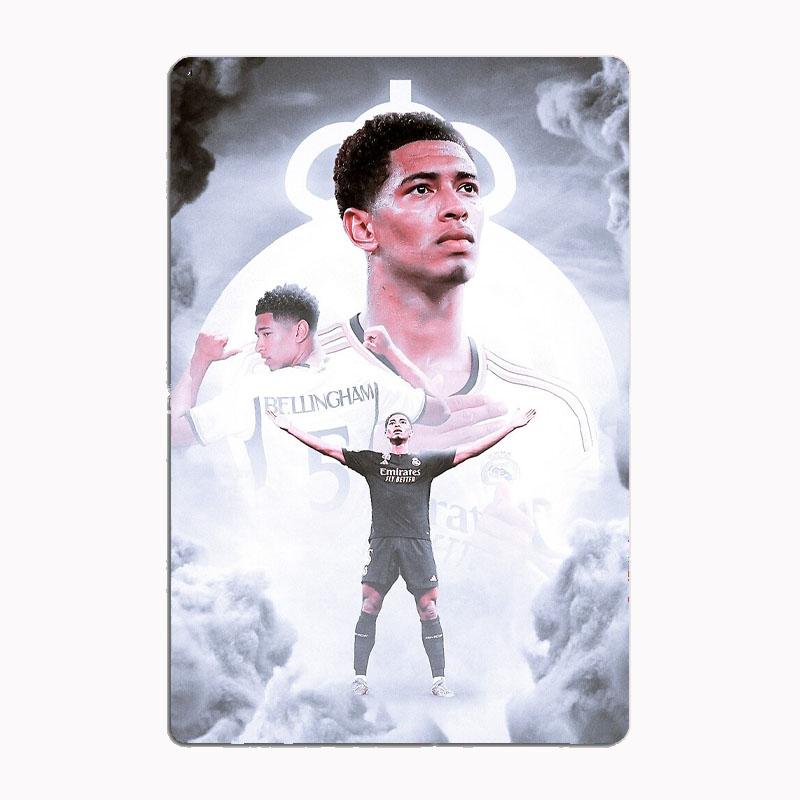 Jude Bellingham Football Sport Player Posters Metal Print Sign Poster Garage Room Cinema Living Custom Tin Vintage Home Decor