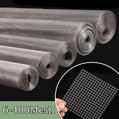 100x50cm 304 Stainless Steel Mesh Filter Net Metal Front Repair Fix Mesh Filtration Woven Wire Screening Sheet Screening Filter
