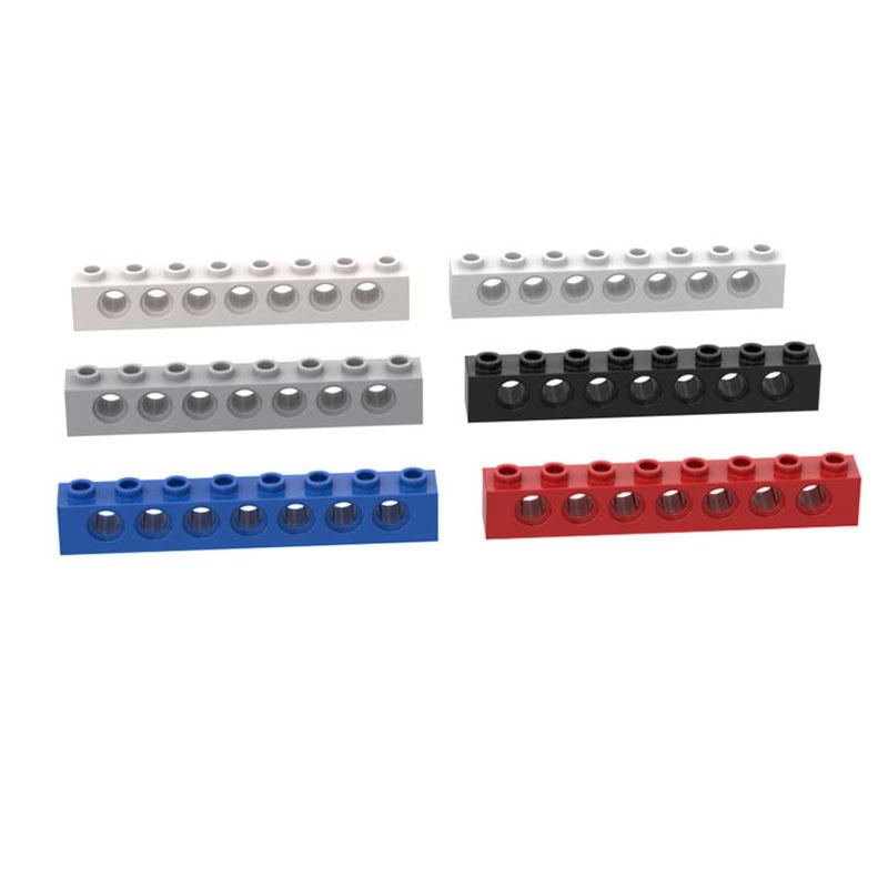 10 ks 3702 1x8x7 děr Silné Stavební kostky s otevřeným středem Moc Příslušenství Kompatibilní s kostkami DIY Náhradní díly Hračky