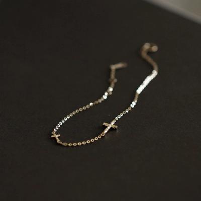 Cross Bracelet Women's Slim Simple Special-Interest Design Exquisite Handmade Korean Ins Style
