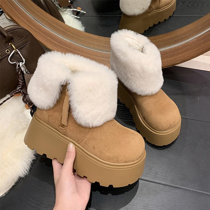 Women's Snow Boots Winter Plush Warm Cotton Shoes Outdoor Non Slip Platform Boot Winter Fur Boots for Women Botas Invierno Mujer