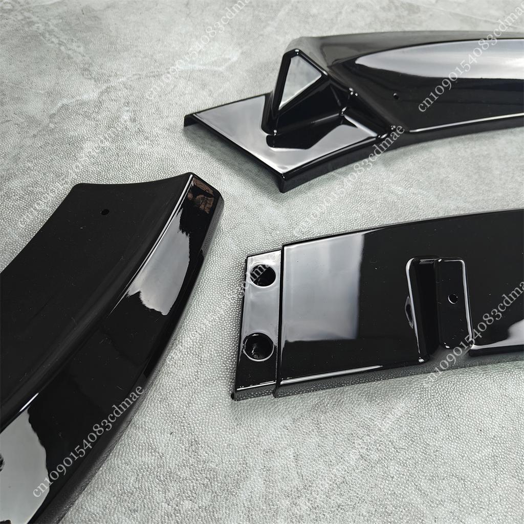 Maxton Style Front Splitter Bumper Lip For V.3 Mercedes-Benz E63 AMG Estate Sedan S213 W213 2017-2021 Gloss Black Car Spoiler