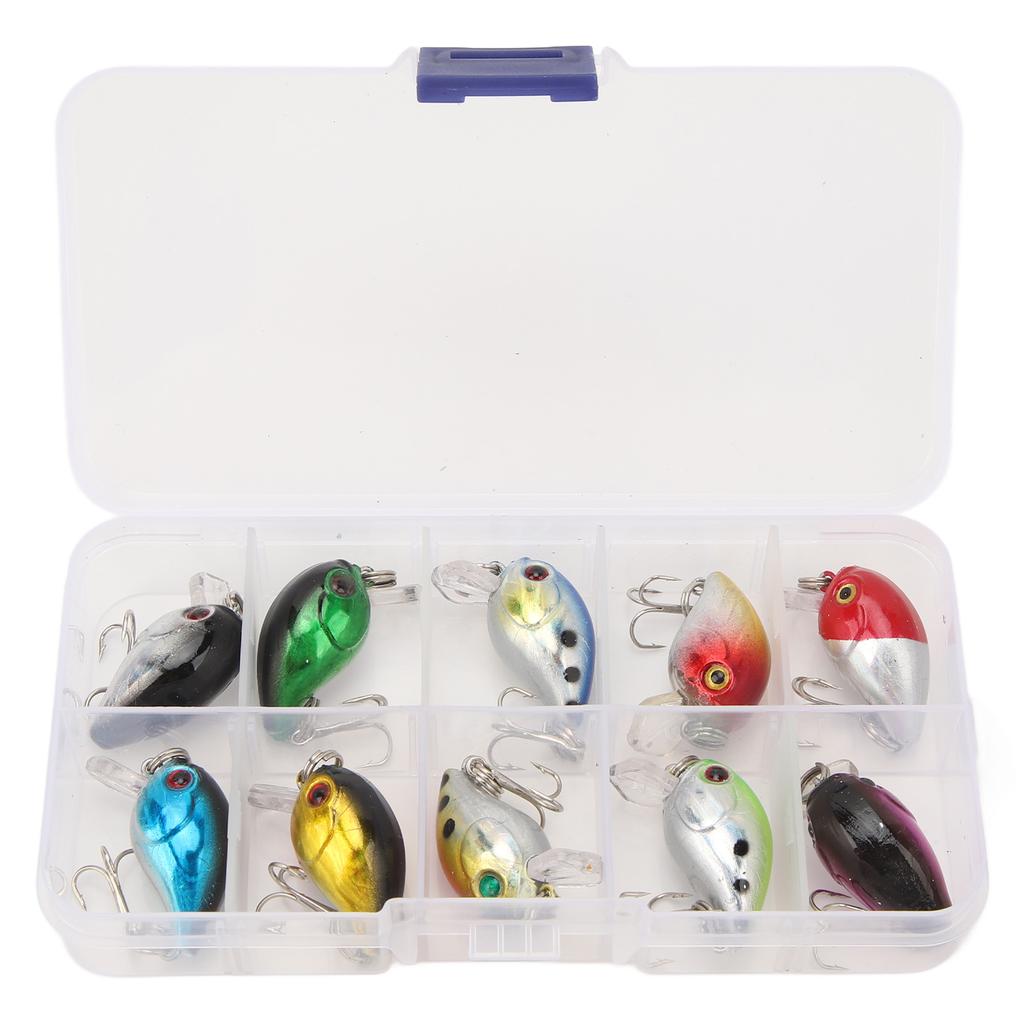 10Pcs Minnow Crankbait Fishing Hard Baits Fishing Lures Kit for Saltwater Freshwater