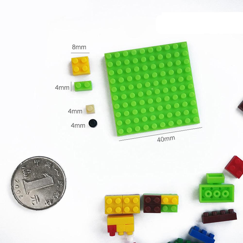 Mini Cartoon Building Blocks Cute Shape DIY Puzzle Toy with Bright Color for Kids