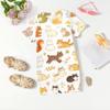 Girls Loose Fit Short Sleeve Dress Animal Print Lightweight Casual Round Neck Summer Dress for Kids