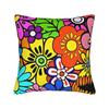 Neon Sunflower Tropical Pillow Case Retro Trendy Pillow Cover Square Pillowcases For Sofa Home Decoration