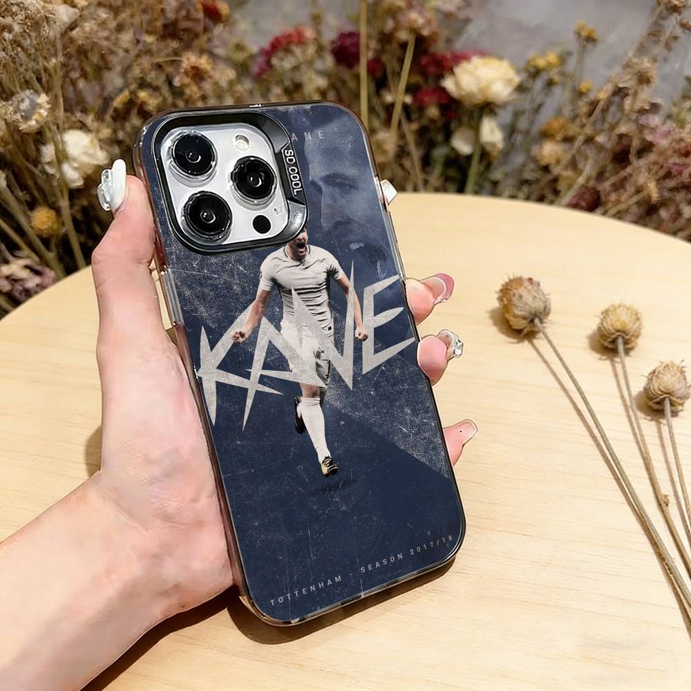 Football Star H-Harry Kane   Phone Case For iPhone 17,16,15,14,13,12,11 Plus,Pro Max,XS,Colorful Silver Phone case Funda Cover