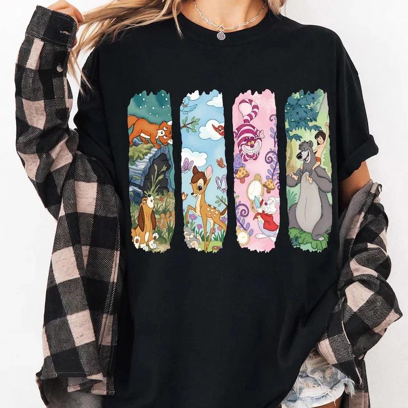 Fox And The Hound Jungle Book Characters TShirt  Baloo And Mowgli S