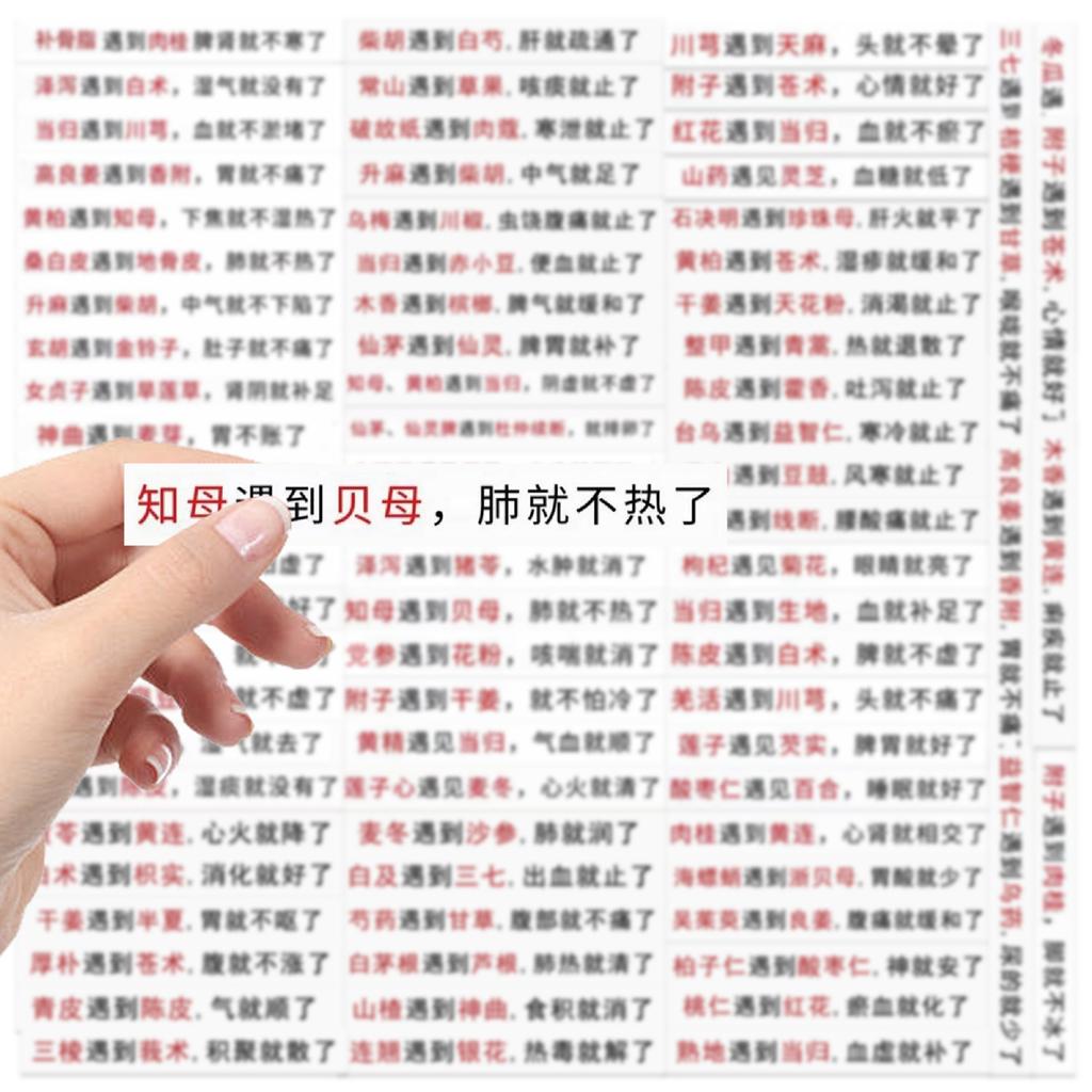 80 Interesting Texts Chinese Medicine with Graffiti Stickers Decorate Guitar Notebook Suitcase DIY Waterproof