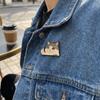 Kawaii Style Animal Brooch Crying Cat Backpack Badge Gift Enamel Pin  Commute