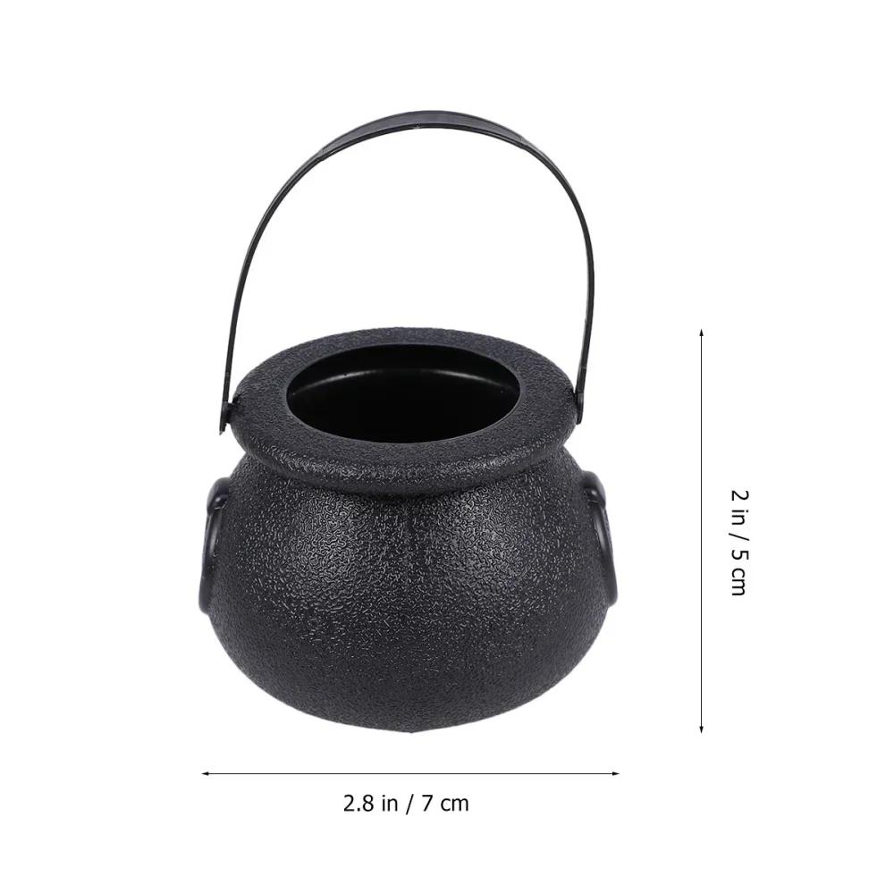 10pcs Candy Bucket Witchs Cauldron Trick or Treat Halloween Party Favor Candy Holder for Children