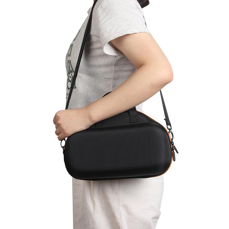 For Bose Soundlink Max Oxford Cloth+ EVA Storage Case Bluetooth-compatible Speaker Carrying Bag with Shoulder Strap