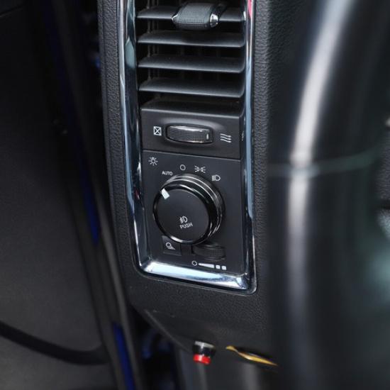 För Dodge RAM 1500 2013-17 Mittkonsol Strålkastarknapp Vred Ring Trim Svart