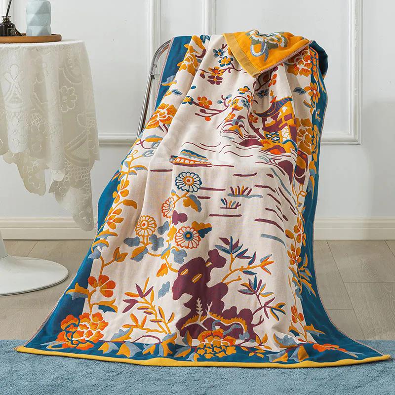 Cotton Gauze Bath Towel 90x180cm Enlarged Thick Bath Wrap Household Couple Absorbent Quick-drying Large Towel