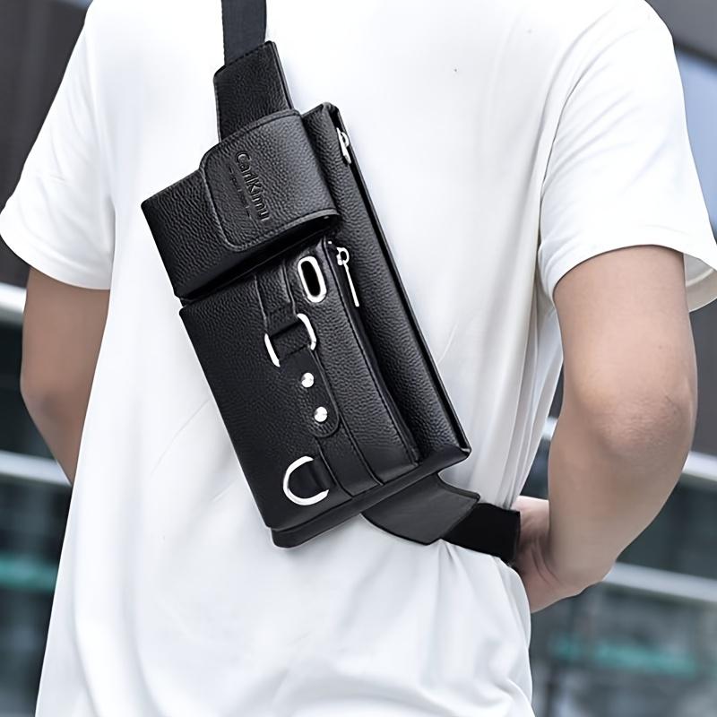 Durable Crossbody Bag Business Casual Shoulder Bag with Adjustable Strap, Multi-Pocket Design, Secure Zipper Closure