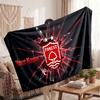Coperta Personalizzata in Pile Nottingham Forest con Logo Calcio, Testo Nome Personalizzato Morbida Calda Coperta da Divano per la Casa