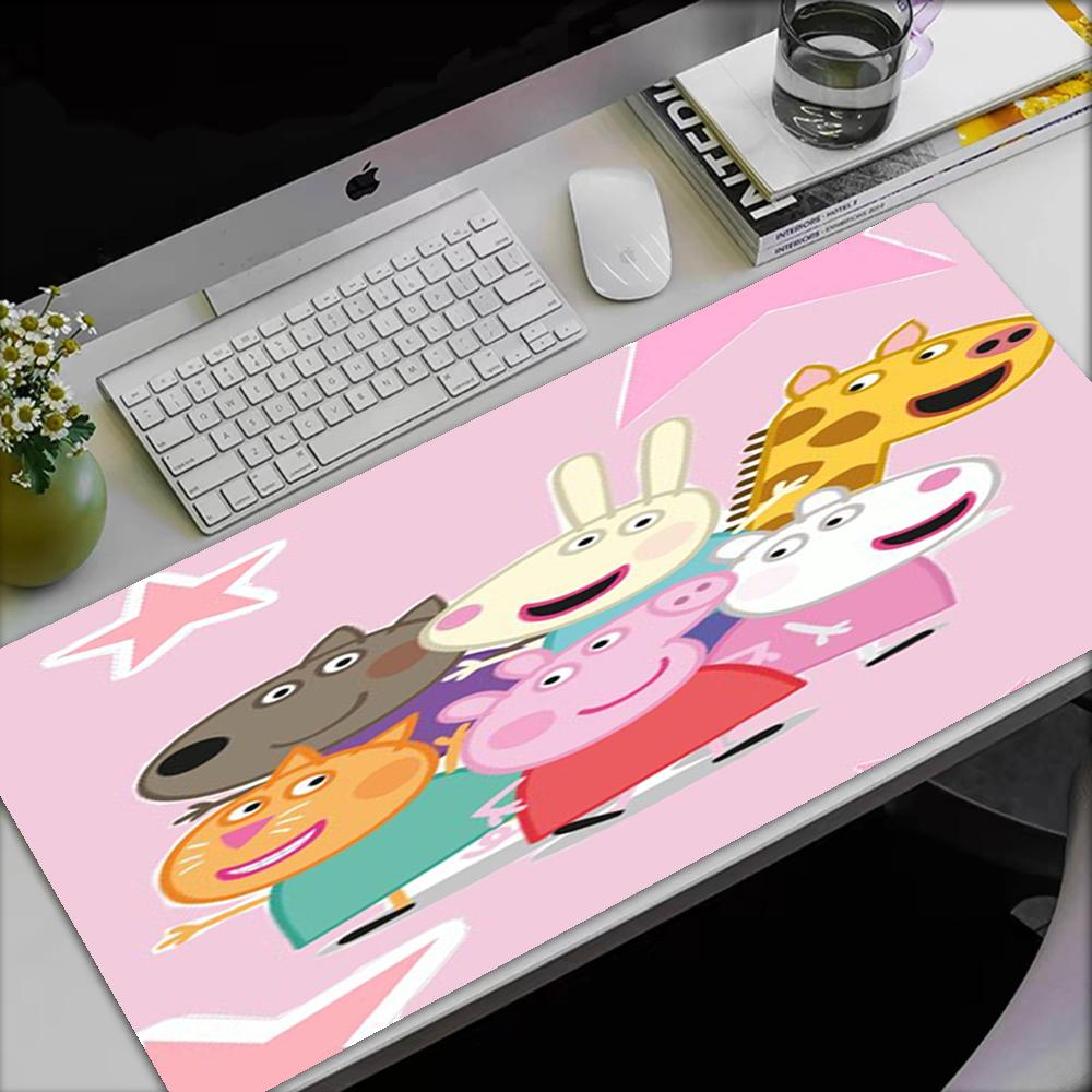 Peppa Pig Theme Mouse Pad, Non Slip Rubber Base, Multifunctional Office & Home Decor, Perfect for Workspace Personalization.