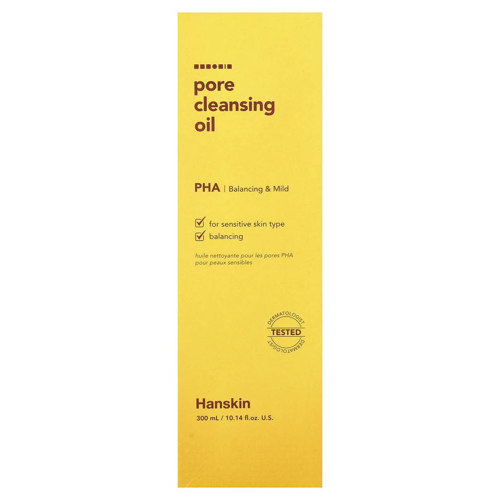 Hanskin Pore Cleansing Oil, PHA, 300ml (10.14 Fl Oz)