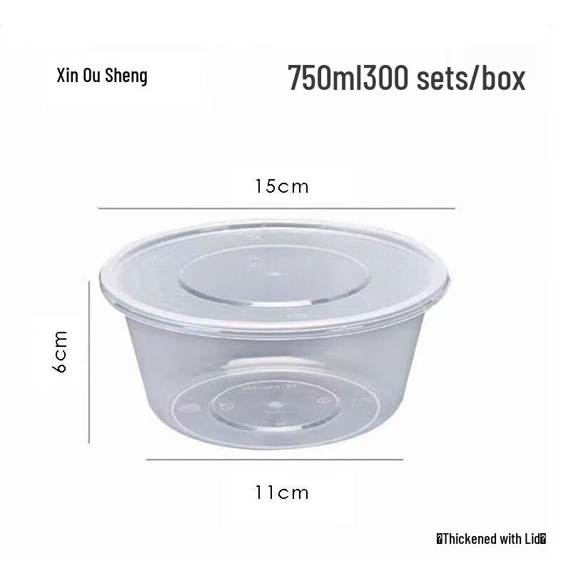 

Одноразовые круглые прозрачные контейнеры для еды с крышками