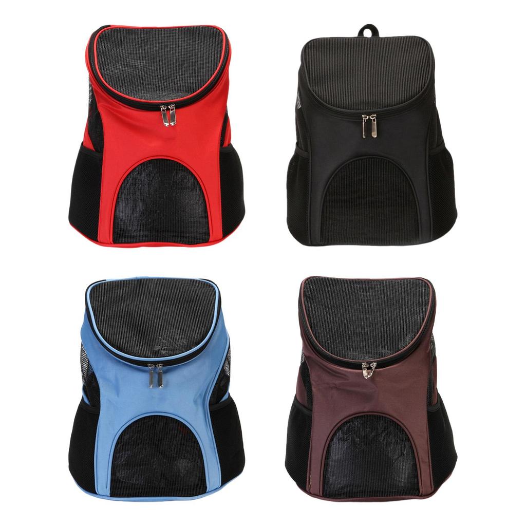Pet Carrier Mesh Backpack, Cat Breathable , Portable Ventilated and Outdoor Collapsible Red