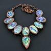 Abalone Shell Necklace, Copper Electroformed Gemstone Jewelry, Handmade Necklace Amazing Jewelry, Gift For Her