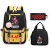 Trend Stranger Things Children'S Backpack Combination Three-Piece Male And Female Versatile Student School Bag