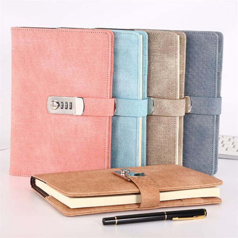 Fashion Creative Password Lock Notebook Code Book Office Supplies