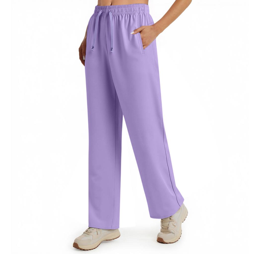 Women's Trousers Stretch Women's Unisex Quick-Drying Trousers Breathable Loose Trousers Cool Stretch Trousers for Women with Zip Pockets