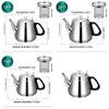 Thickened Stainless Steel Tea Pot With Filter For Family And Office Brewing