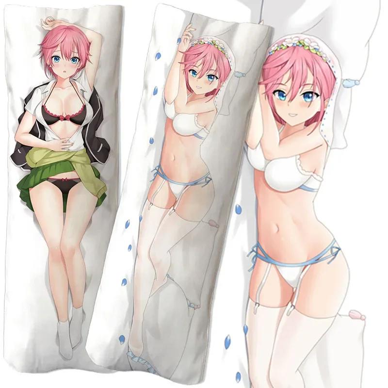 Аниме Five Equals Flower Wedding Body Наволочка Двусторонняя 3D Печатная Постельная Принадлежность Может Быть Настроена Обниматься Тело Сексуальная Наволочка Подарок 34x100cm Peach Skin