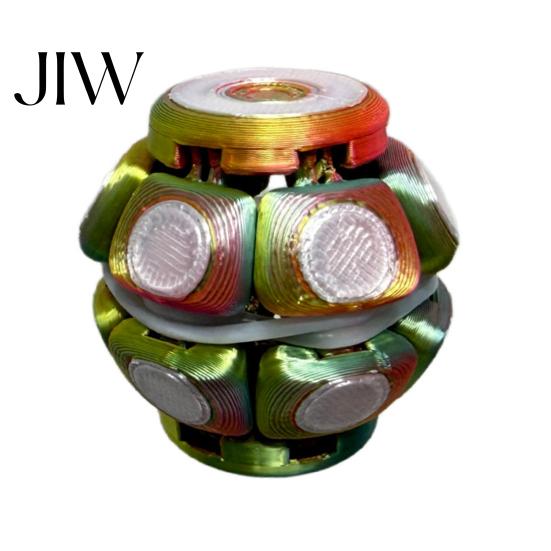 Decompression Toy Rubber Band Press Toy, Stress Anxiety Relief Fidget Spinner, 3D Anti-anxiety Printed Relaxation Desk for Kids Teens Adults