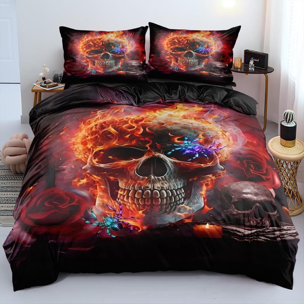 Psychedelic Mushroom Three-Piece Quilt Cover 3D Digital Printing Bedding Set Color Bed Cover