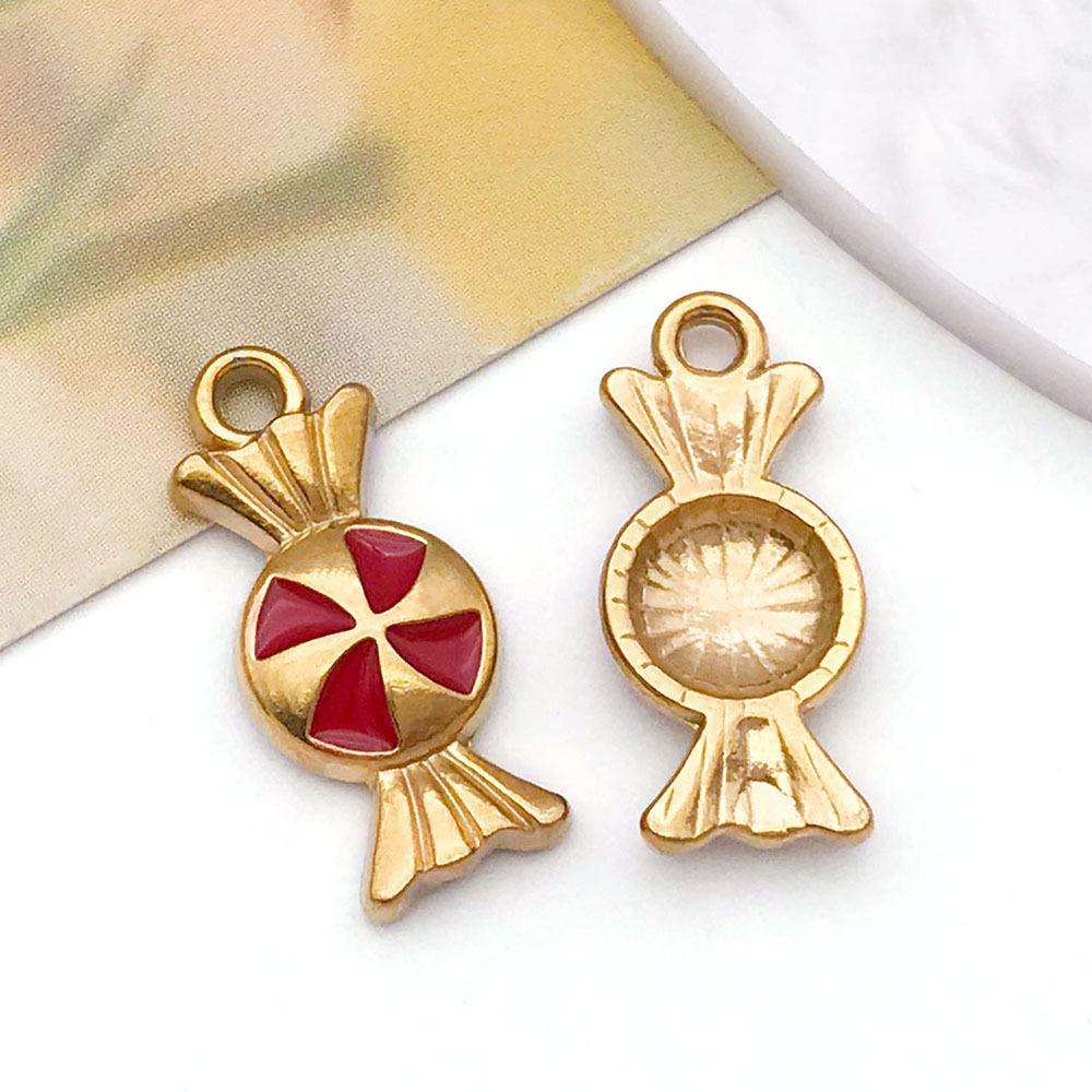 Stainless Steel Rainbow Candy Pendant Charm for DIY Jewelry