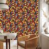 Stained Glass Wallpaper Red and Orange for Living Room and Bedroom 50x1000