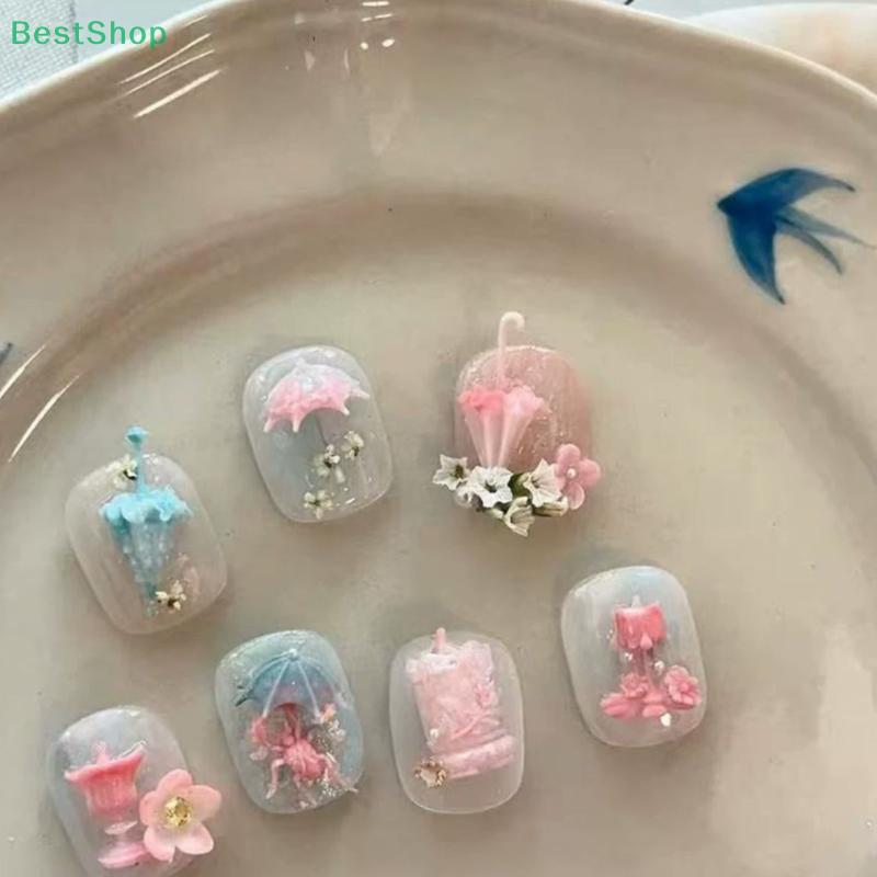 3D Silicone Nail Art Mold Butterfly Pattern Lace Parasol Circular Design DIY Nail Art Decor Transparent Manicure Template