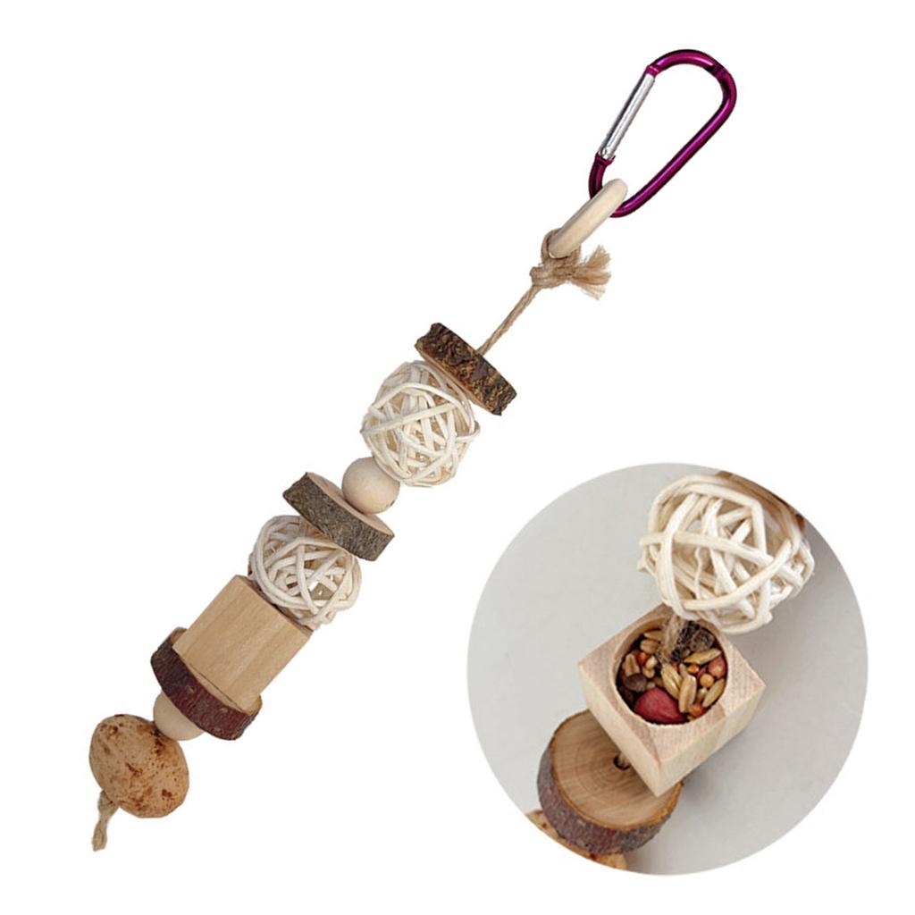 Kauspielzeug für Hamster und Kleintiere, für Vögel, Papageien, Kauspielzeug, Weihnachtsblock, Cluster zum Kauen und Zähneknirschen