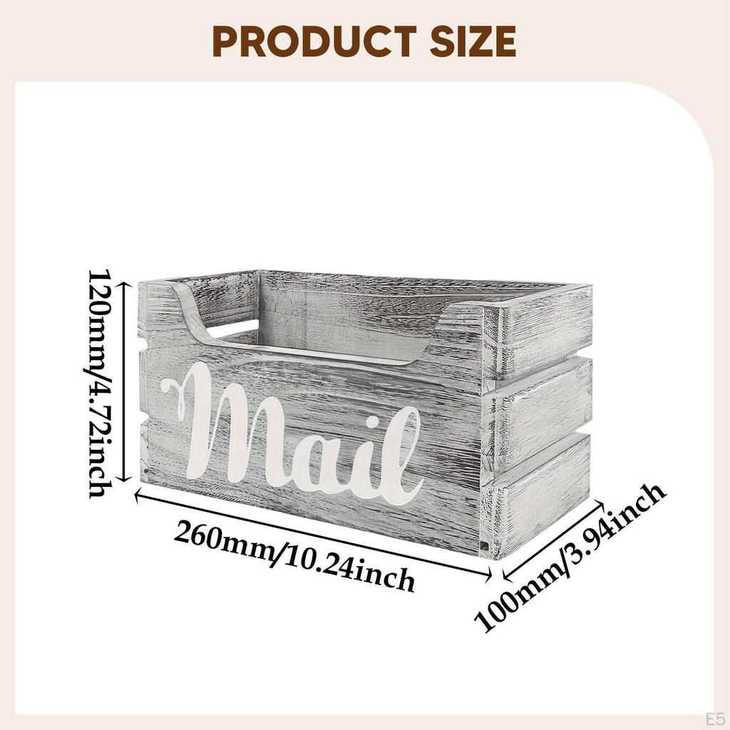 Holz Posthalter Aufbewahrungsbox Tablett für Arbeitsplatte Bauernhaus Tischplatte Briefkasten