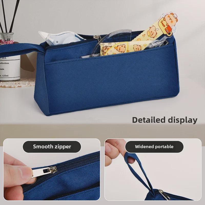 2024 Boys' Oxford Cloth Double-Layer Pencil Case for Primary School Students