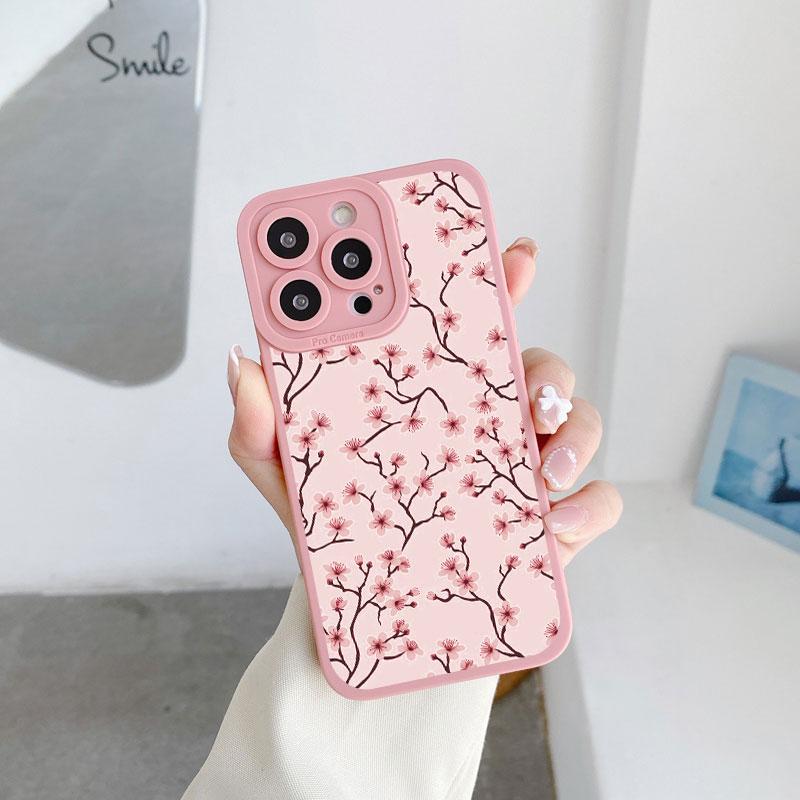 Fashion Luxury Flower Floral Funda Case for Iphone 14 Pro Max Plus 13 12 11 Pro Max XR X XS 8 7 Plus SE 2020 Soft Silicone Shell