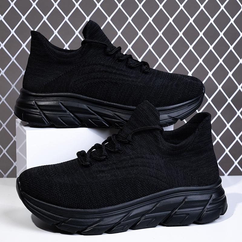 

Модные красные кроссовки женская обувь вязаные кроссовки-носки женские кроссовки на платформе для тенниса для женщин слипоны спортивные дышащие кроссовки для бега 36 чёрный