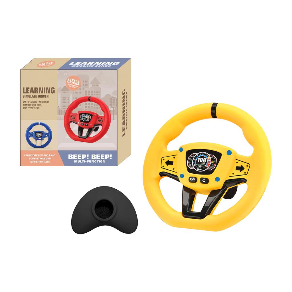 Kids Steering Wheel For Backseat, Baby Toys Pretend Driving Simulated Steering Wheel Toy Gifts For Kids Toddlers