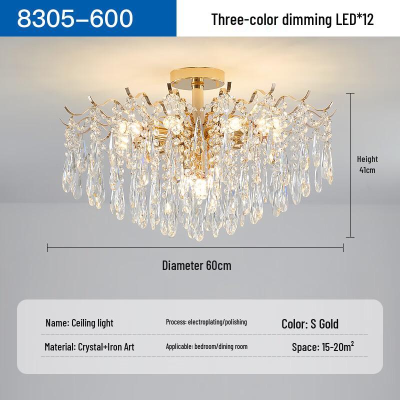 French Light Luxury Crystal Chandelier