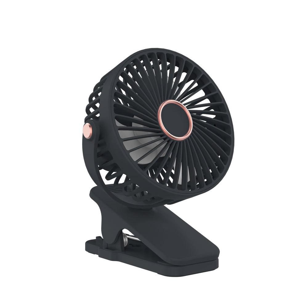 Portable Rechargeable Silent Clip Fan for Bedside, Stroller, or Desk - High Wind Power