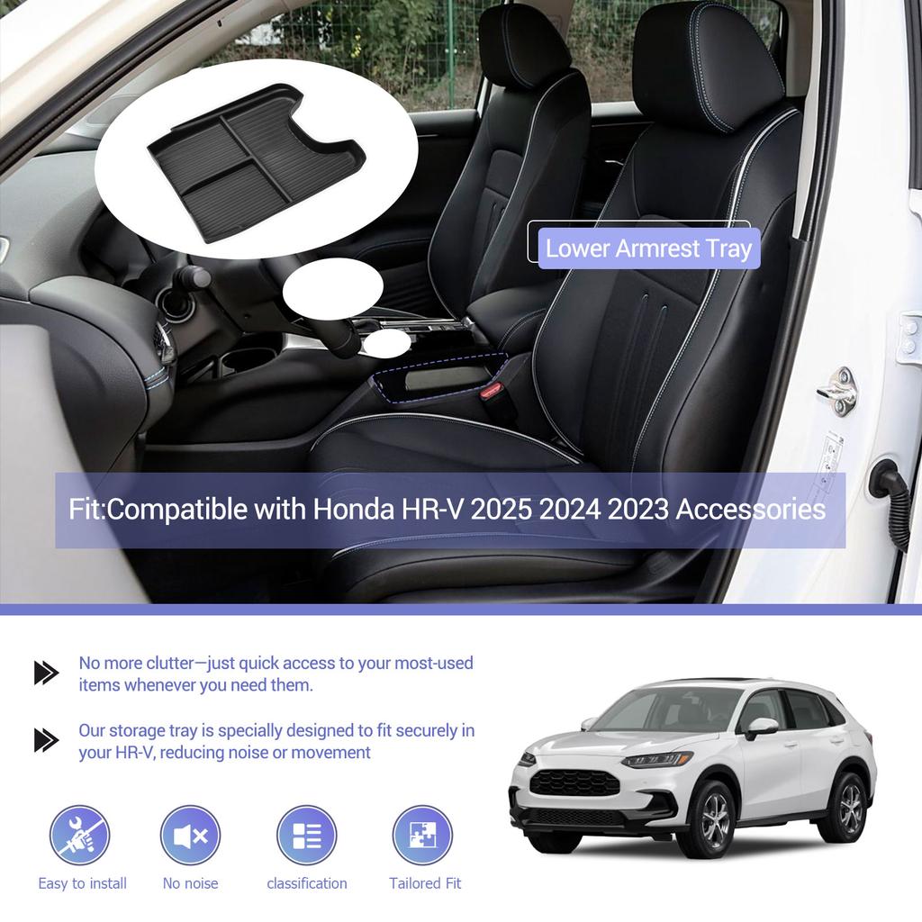 Boden Mittelkonsolen-Organizer Untere Ablage Für Honda HRV H-RV 2025 2025 2025 Armlehne Untere Mittelkonsolen-Aufbewahrungsbox Zubehör